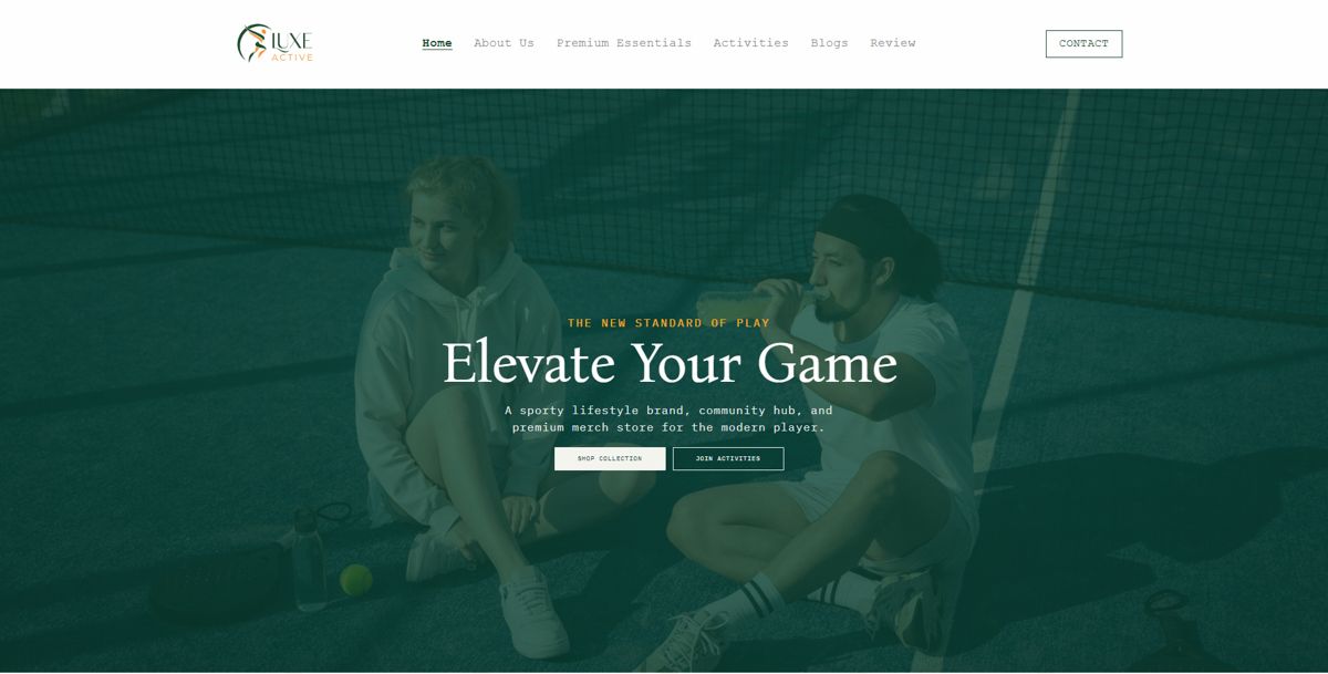 Luxe Active website
